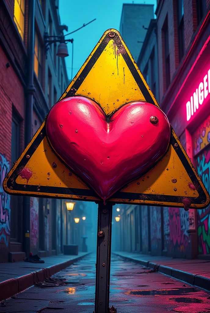 Danger sign but with heart