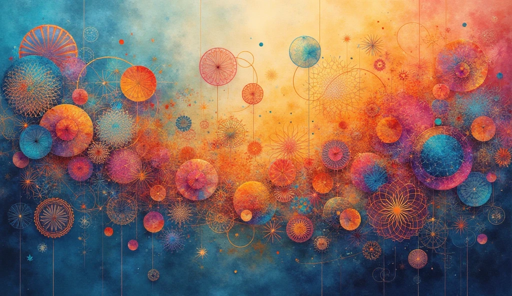 painting of create order and harmony art full of one pattern shapes