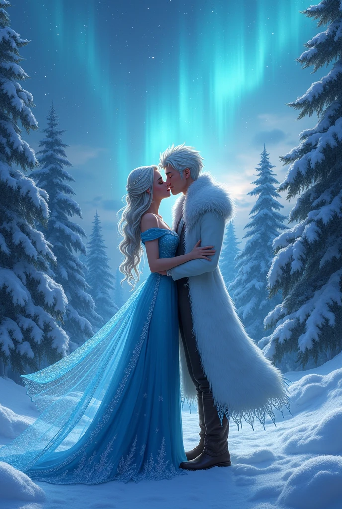 Elza and Jack Forst kissing 