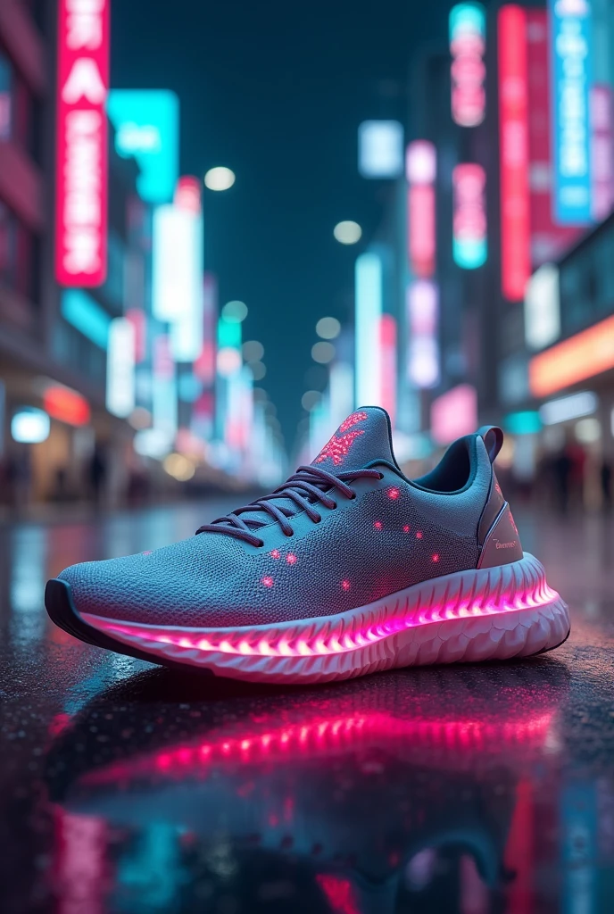 make an image of a super technological sneaker