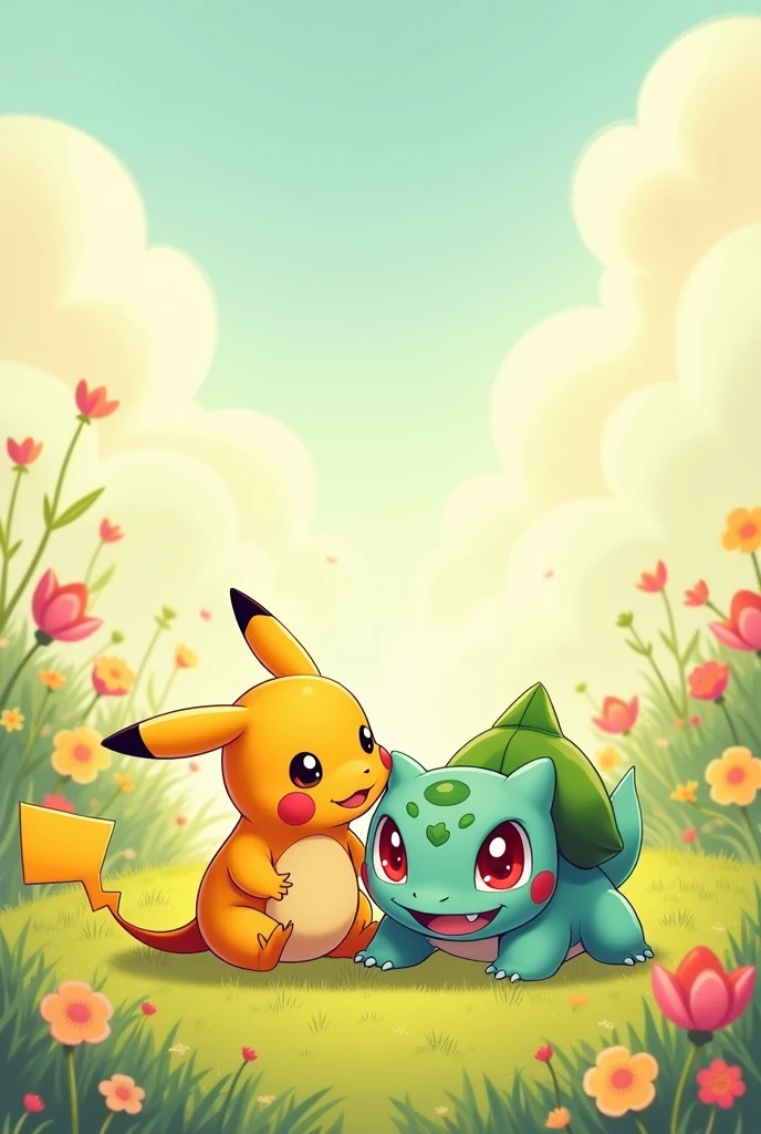 Pokémon themed baby shower invitation for boy with image of baby sharmander and baby Pikachu and vinasaur
