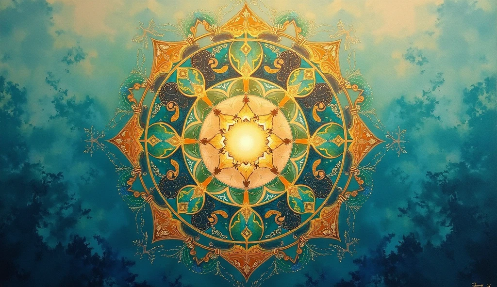 painting of create order and harmony art, full of just one shapes with patterns