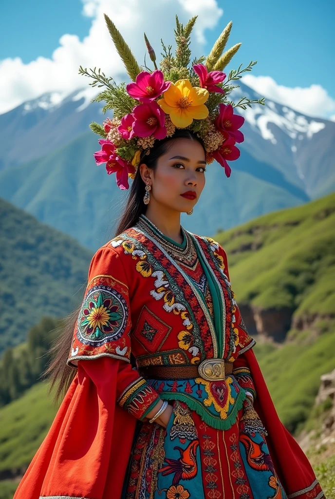 Fancy dress representative of the department of Boyaca and its nature 