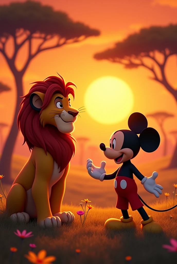 son of scar with mickey mouse