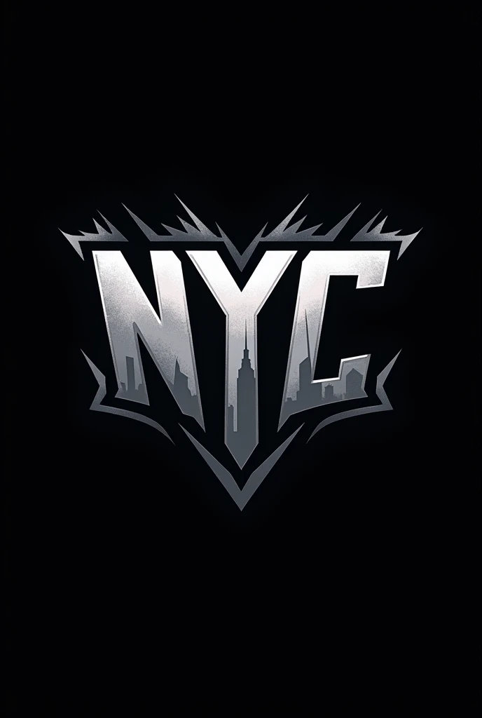 create a logo for a league of legends team with the name NYC Squad in black and gray colors