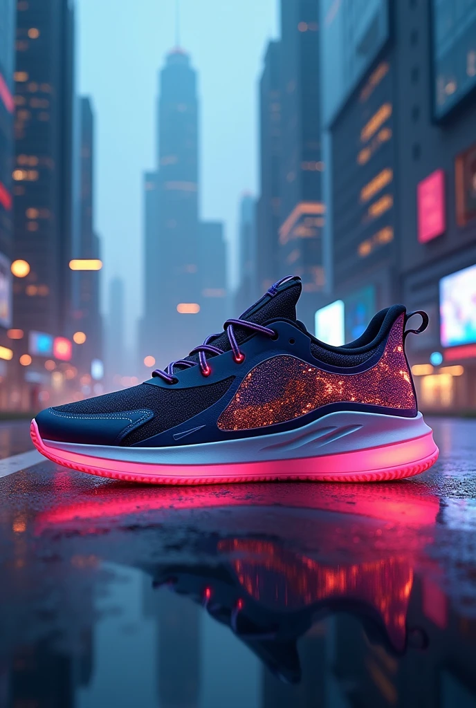 make an image of a super technological sneaker with a touch screen