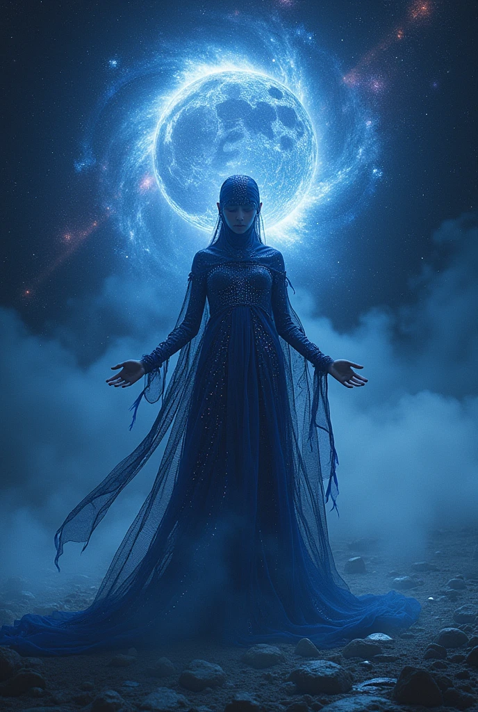 create an image that personifies the astrological positioning: Pluto in Aquarius