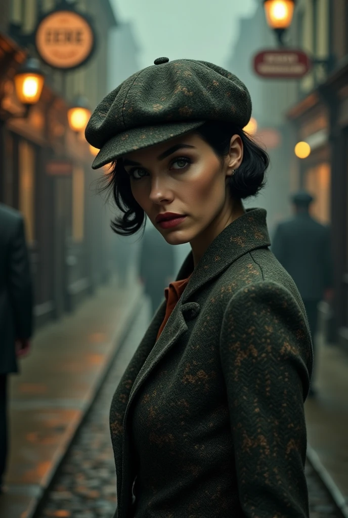 Make the woman a character in peaky blinders