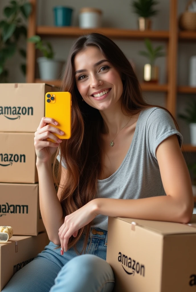 A profile picture of various Amazon products featuring a woman