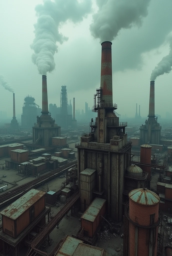 industrial economics, no people, with only factories