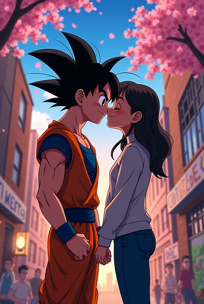 Goku kissing Miguel