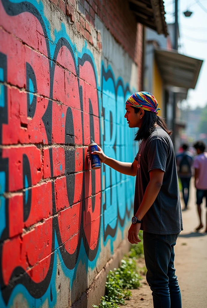 Grafity art on a wall of Bangladesh says" ভাত দে হারামজাদা, নাহলে মানচিত্র খাব"