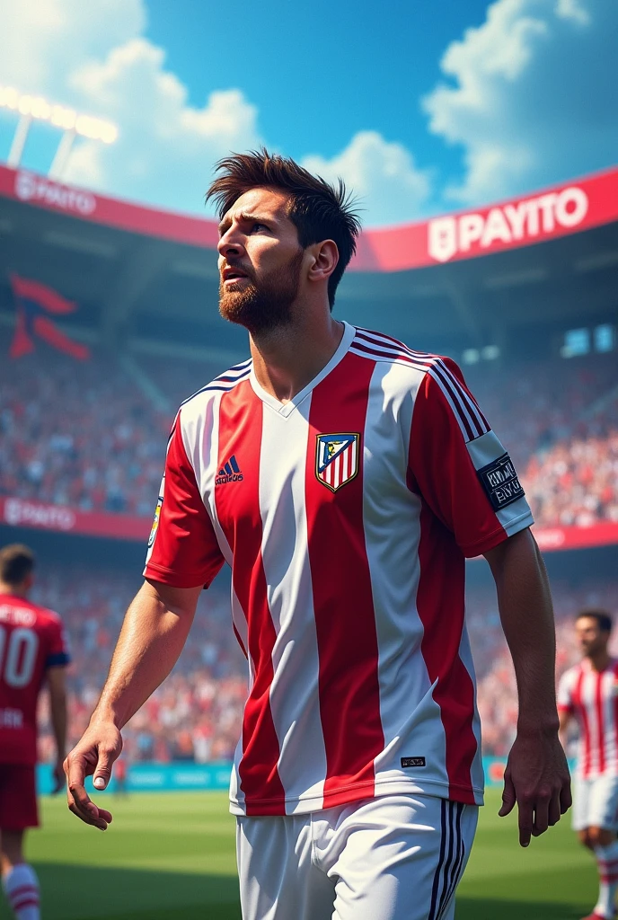 Messi with the Club Atlético River Plate shirt