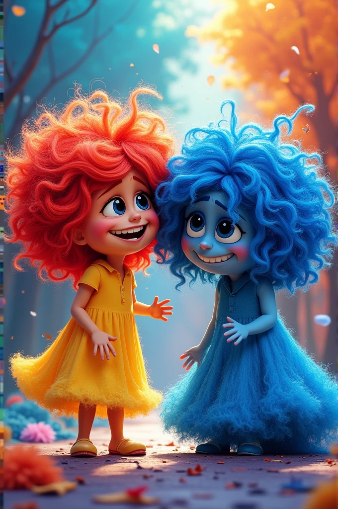 Inside out but all the emotions with mop hair
