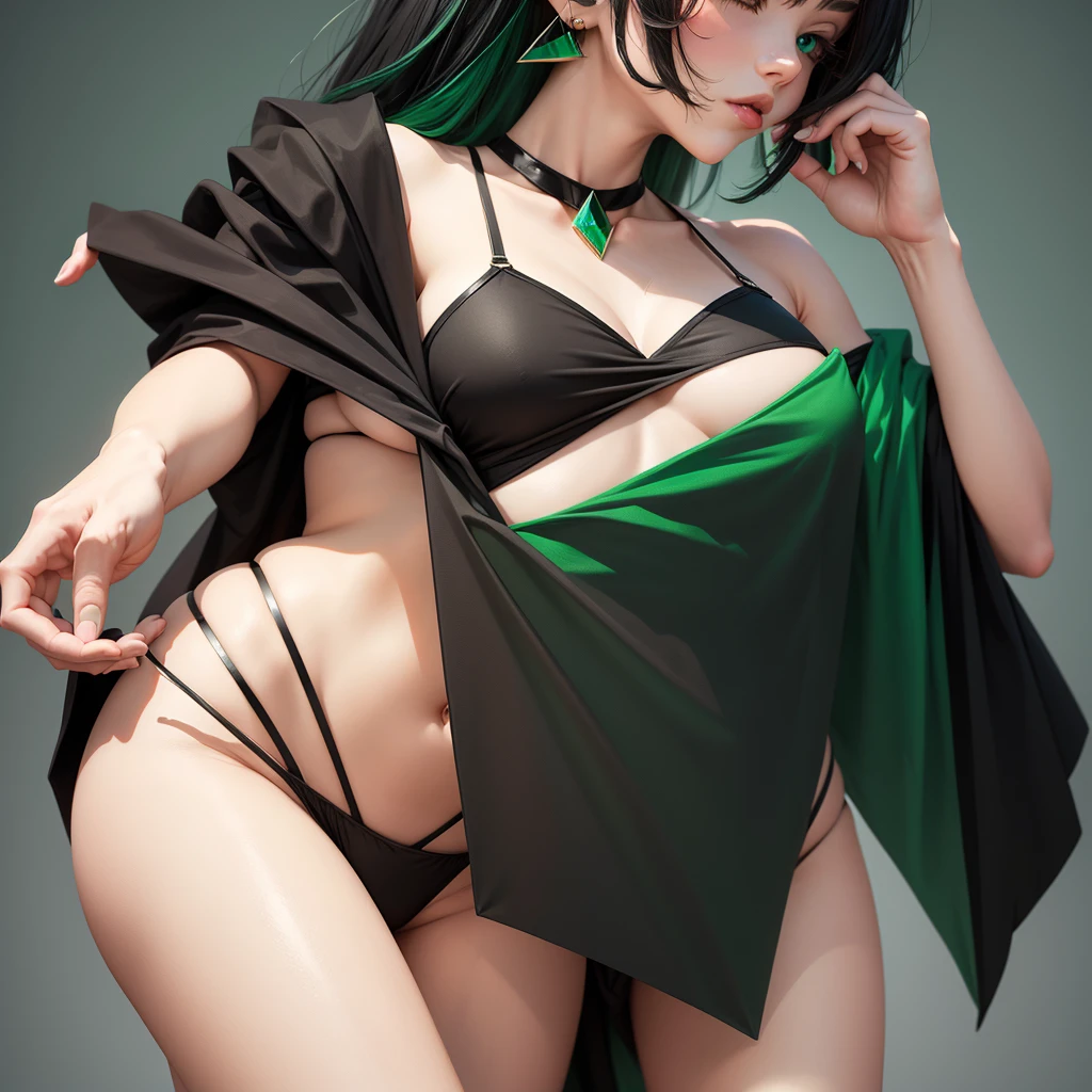 triangle with emerald green and black gradient