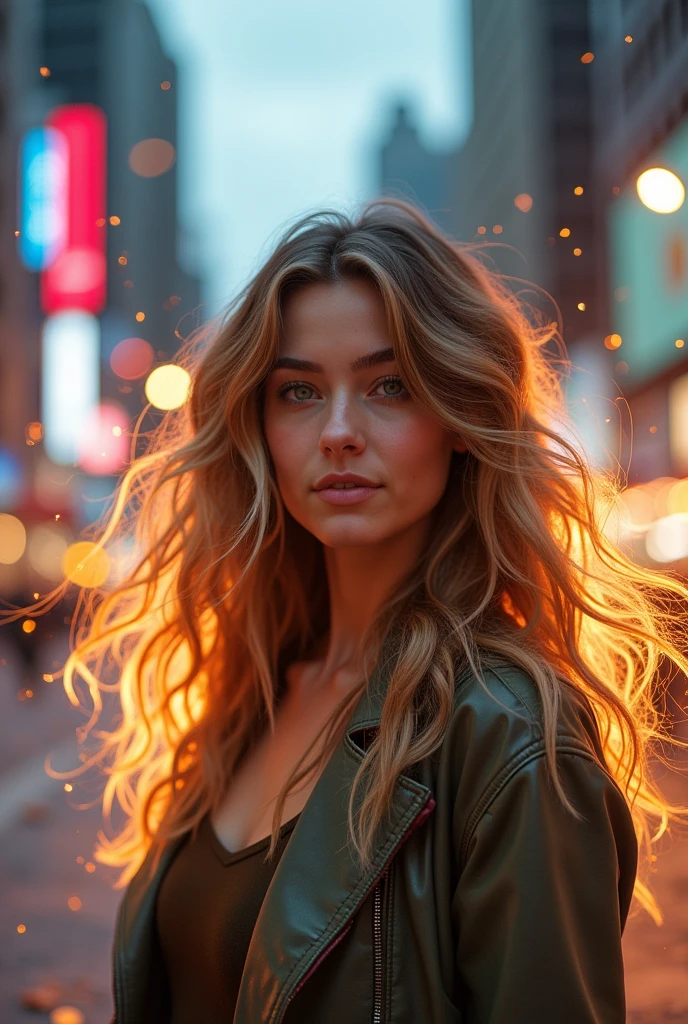 A young woman with light brown hair and super teleportation power