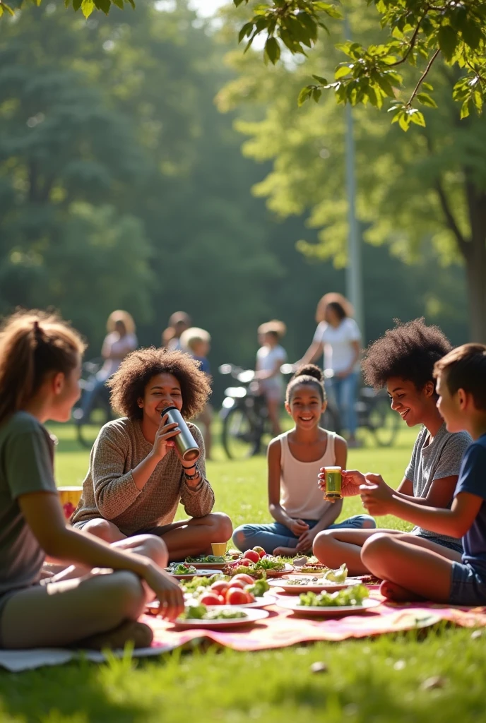 scenes of people using sustainable alternatives