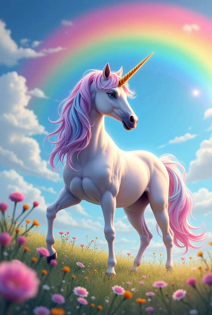 Unicorn in a rainbow 