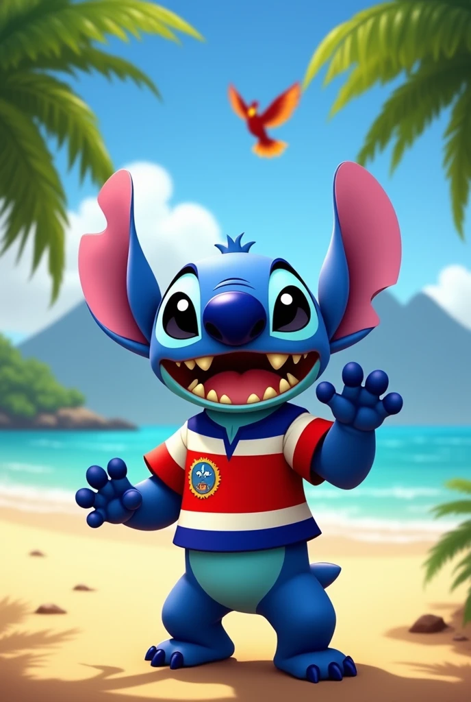 Stitch with Costa Rica flag shirt