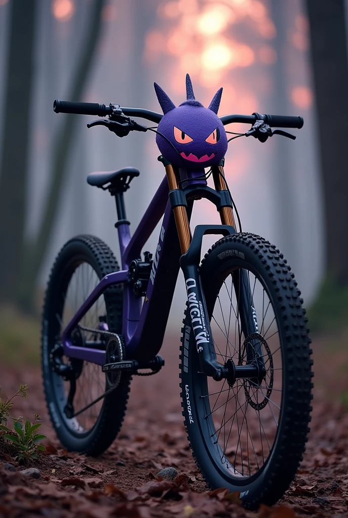 I have a 2019 Cannondale Trail 5 29er bike.", I want to customize it based on a design of the pokemon Gengar, You could create an image with the customization color of your choice, Venzo brand rigid fork with 2&quot; Maxxis tires,20 with brown face
