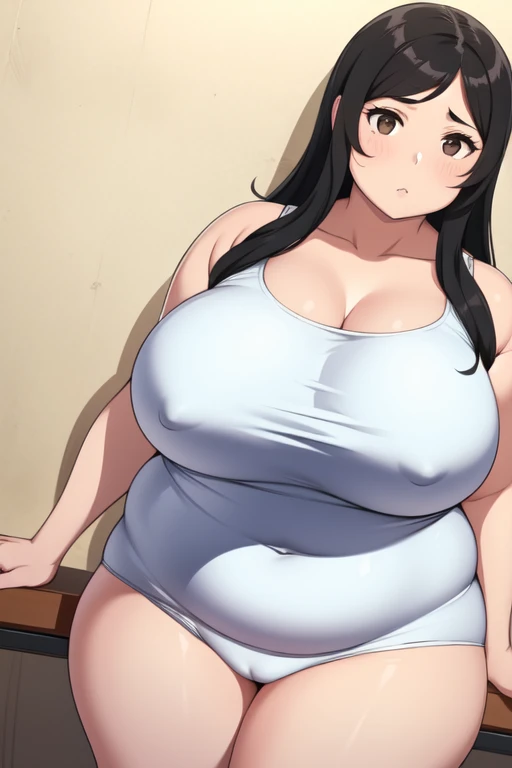 Plump  21 big breasts black hair brown eyes chubby longer hair big breast 