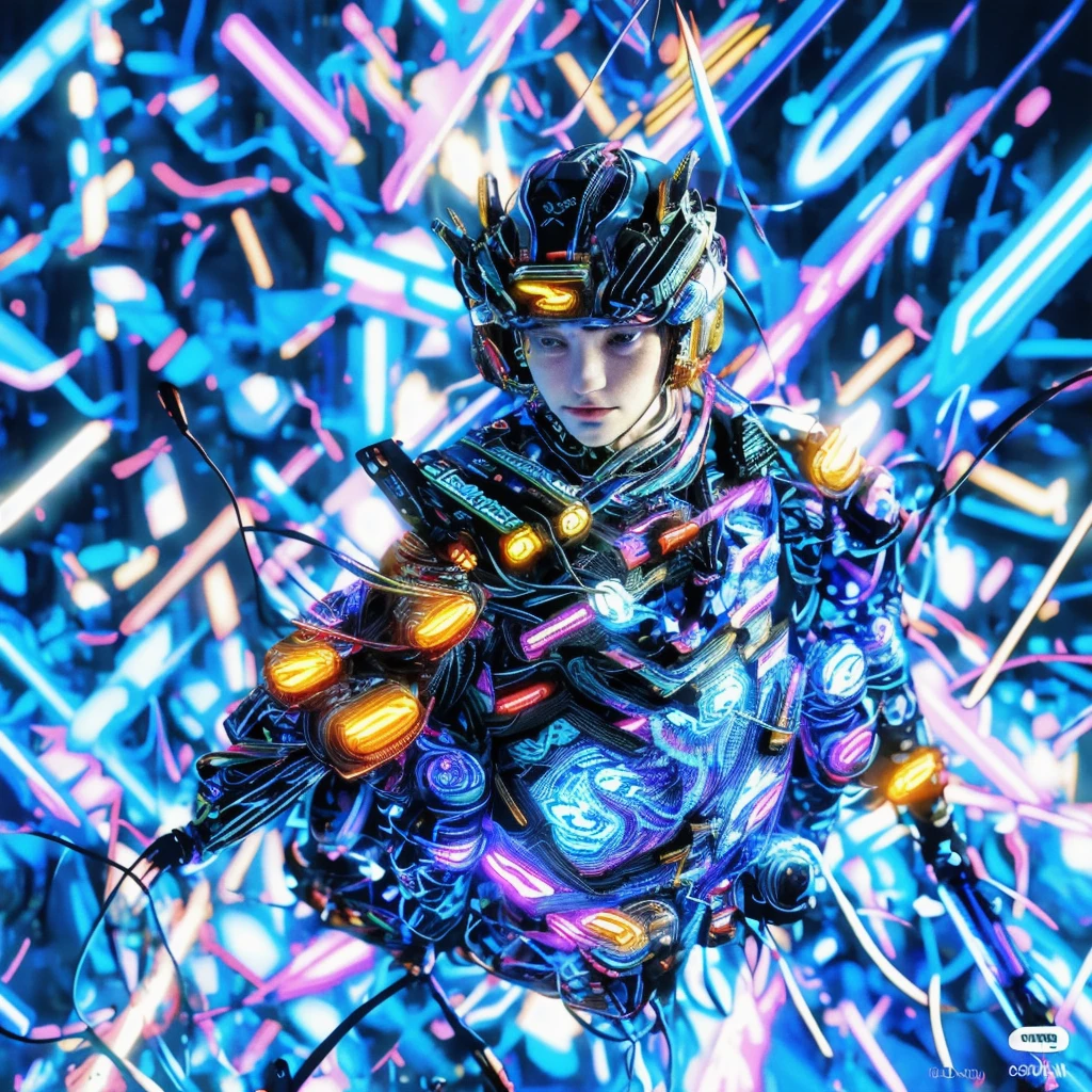 Memes, Surreal, Digital Art, EEG, Information flow, Cultural transmission, Potential awareness, abstract pattern, psychedelic, Glitch Art, cyber punk, Cinema Lighting, Super detailed, 8k, Realistic, Volumetric, Ray Tracing, Studio Lighting, Vibrant colors, psychedelic elements, Viral content, Social Media, Cultural phenomenon