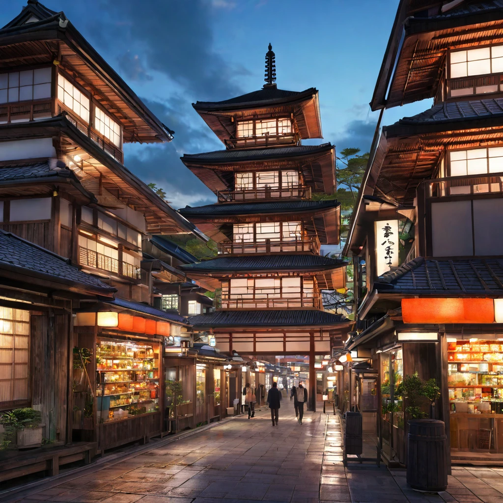 A city in Japan Kyoto,futuristic with 2066 style very detailed