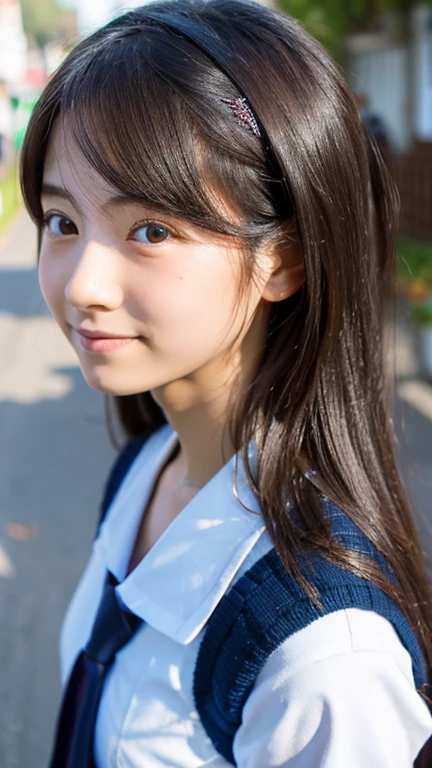 Japanese high school girl、Beauty、Front Angle