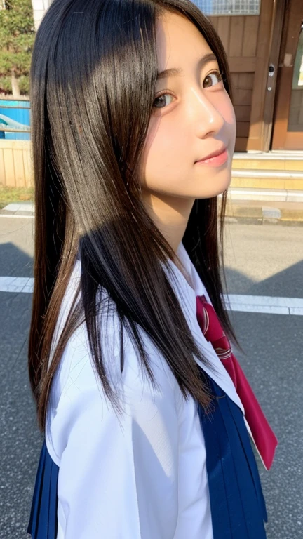Japanese high school girl、Beauty、Front Angle、cool