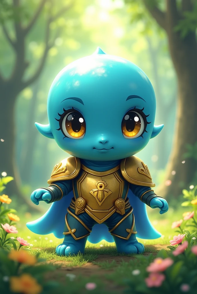 An anime-style paladin slime, predominant slime appearance
