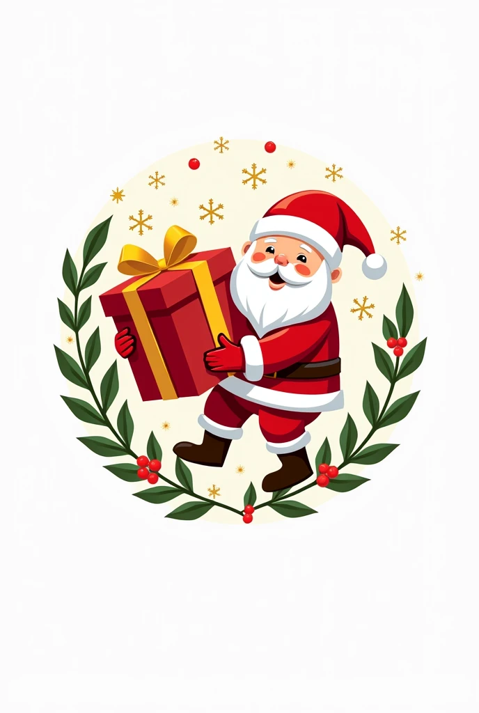 Logo for Christmas charity that can be used on t-shirts and banners with a completely white background and space for writing 