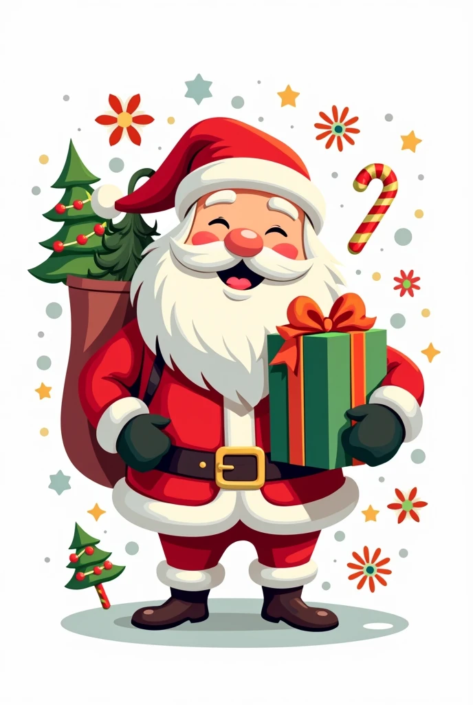Logo for a charity Christmas that can be used on t-shirts and banners with a completely white background and space for writing with various themes