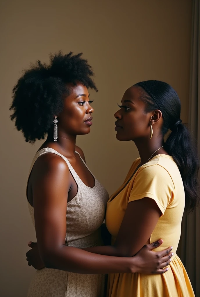 A white woman hitting a black woman in the form of a slap, the black woman must be a servant and the white woman must be in

