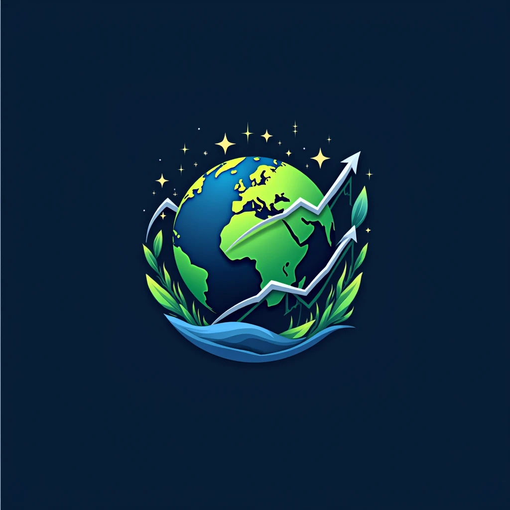 Worldwide Market Updates logo with creative financial theme