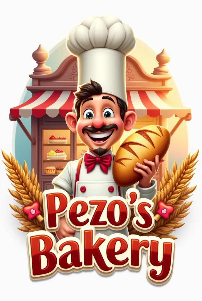 Create me a bakery logo with the name "Pezo's Bakery"