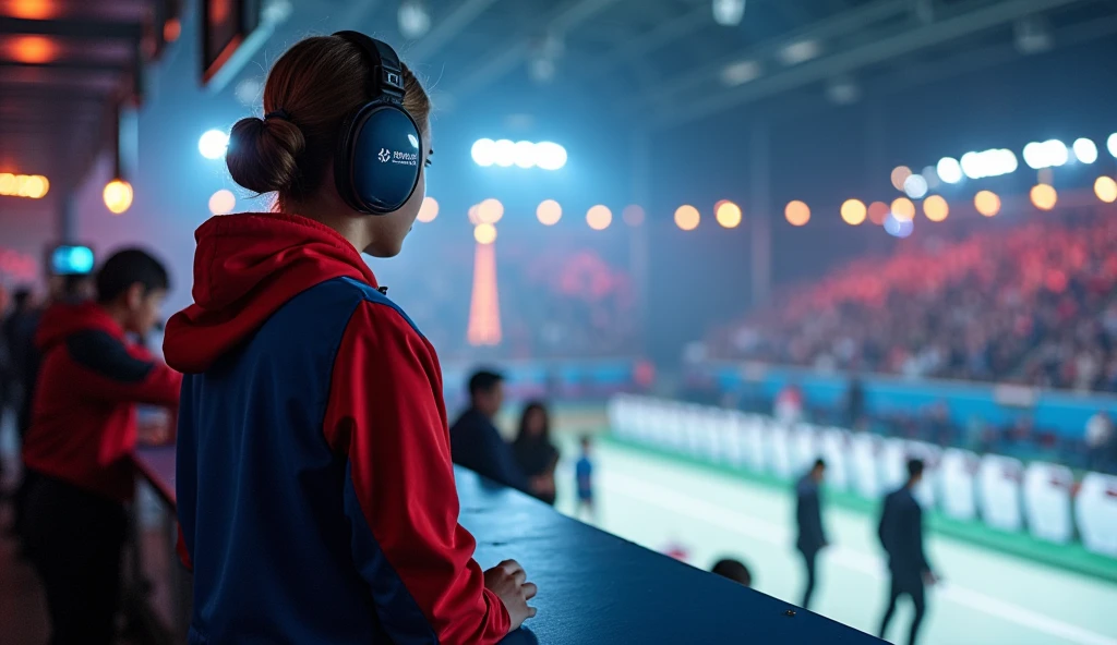 Shooting at a target at the Paris Olympic Games
