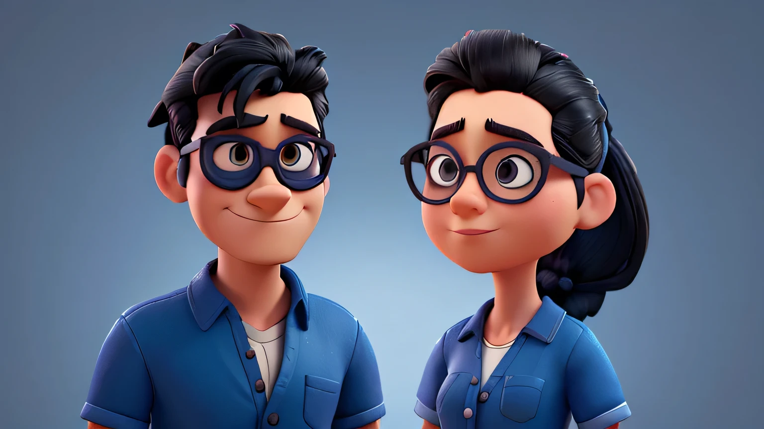 Cartoon character of a man in sunglasses, black hair with a ponytail and a blue shirt, animation character, stylized character, animation style rendering, 3d stylized, Arnold Maya rendering, Stylized 3D rendering, toon render screenshot, 3d character, 3d character, Stylized 3D rendering, 3D character rendering, cartoon character, Personagem de close up, character posing,  (Pixar-style) (master part:1.2) (bokeh) (best qualityer) (skin detailed) (detailed texture) (8k) (Argilla) (cinematic lighting) (sharp focus)