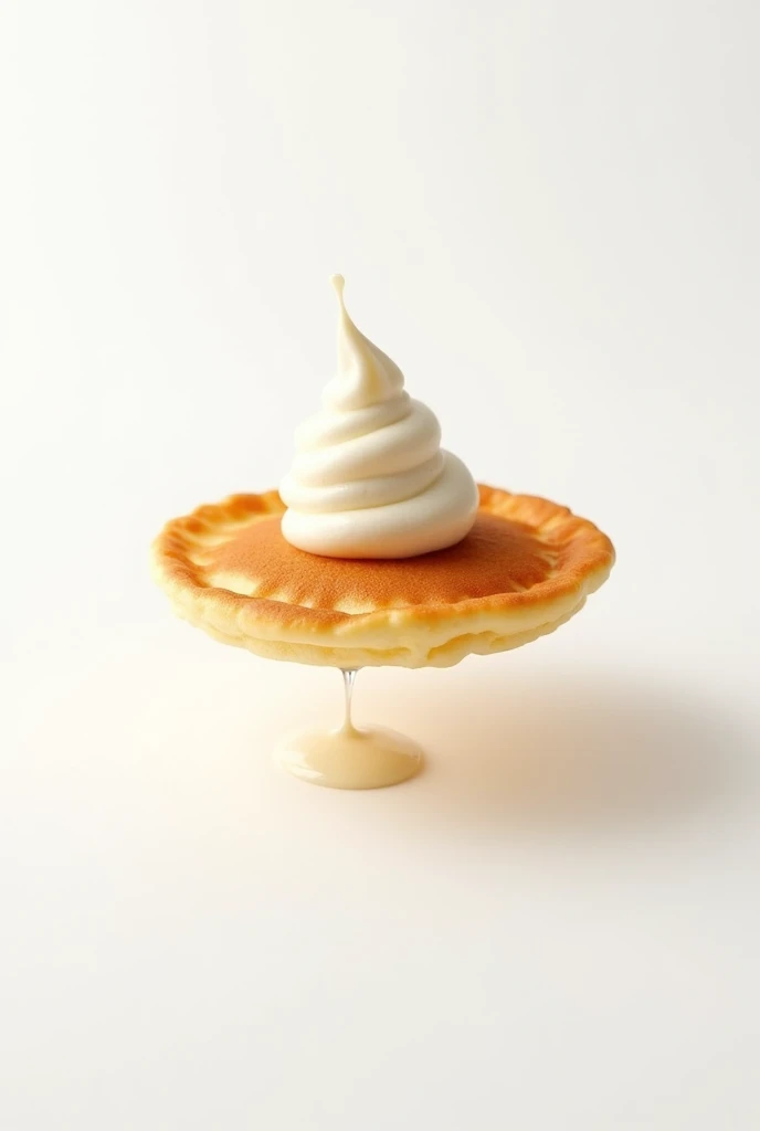 Japan soufle pancake of ice cream
The one pancake,
ice cream melting
No plate, floating
white background
nomad app style