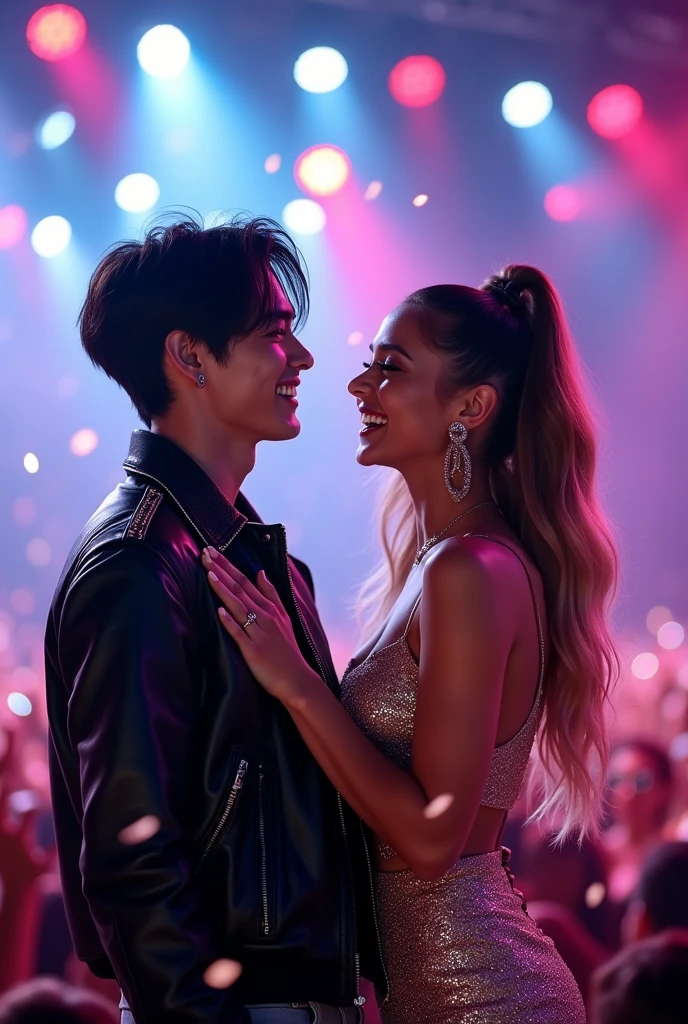 a picture of jungkook with ariana grande 