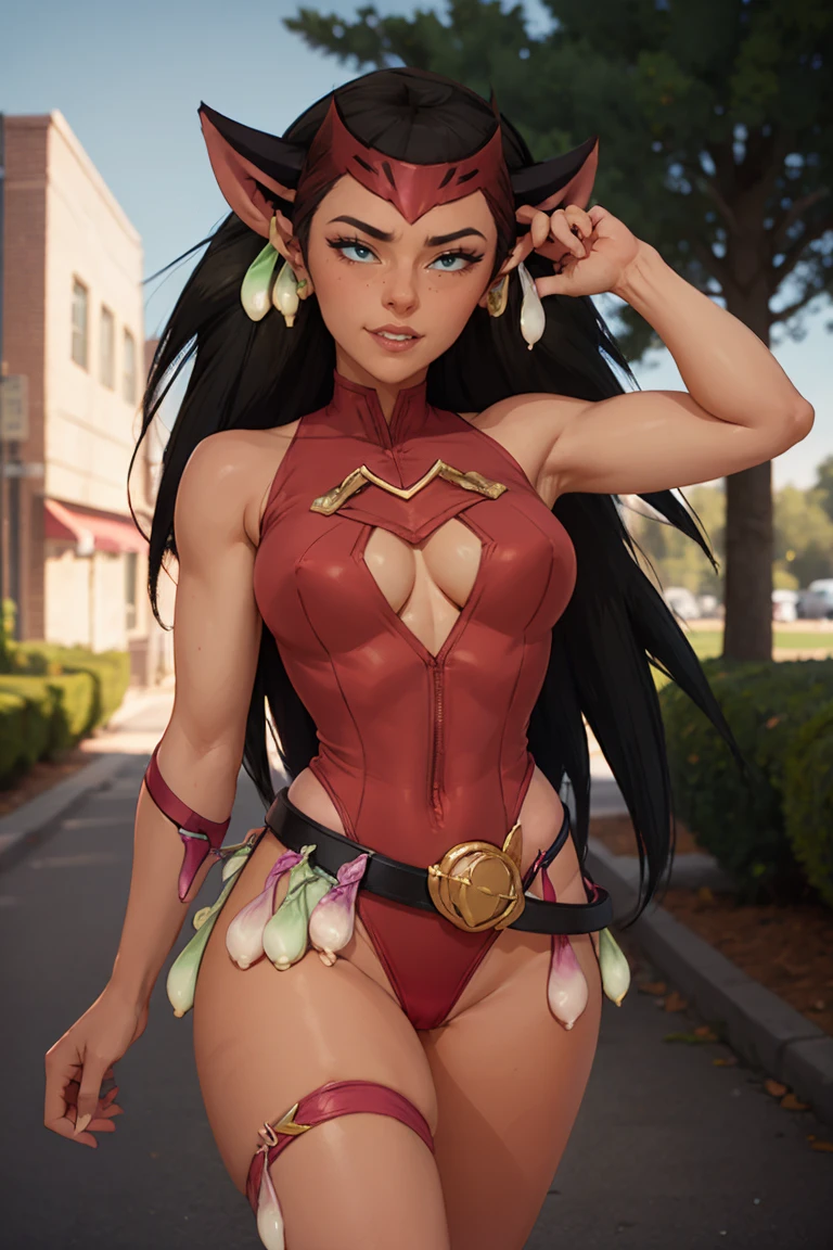 8k, ray tracing, vibrant colors, (1girl), (solo:1.4), (catra:1.8), heterochromia, colored sclera, sleeveless, bare shoulders, ((large breasts)), nsfw, topless, masterpiece, sharp focus, Best Quality, depth of field, cinematic lighting, very detailed clothes, (used condoms, condom belt, used condom belt, condom hair ornament:1.7), ((seductive smile, sexy pose)), thin lips, closed mouth, Perfect eyes, perfect hair, Rich in details and textures, masterpiece, Best Quality, outdoors, beautiful girl, light, chiaroscuro, (perfect hands:0.7, Clean hands:0.7), ((((Professional photography)))), ((Dream)), Whole body