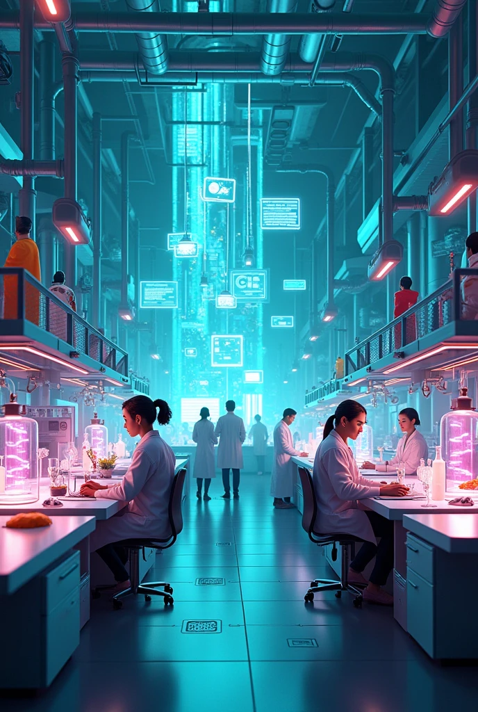 I want an image of a level 4 laboratory called Genesis in animated version