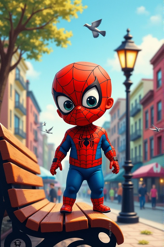 make a small spiderman by painting 