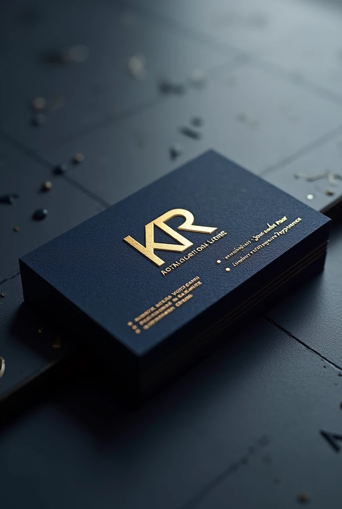 Professional card with KR letters of an Appraiser for a Financial Manager Specialist in Finance
