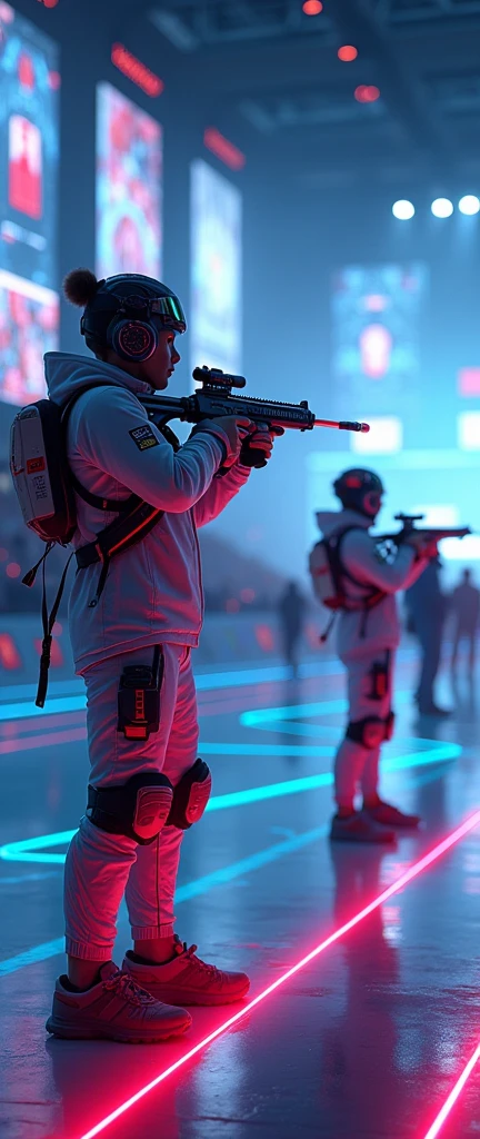 Laser shooting Olympic games