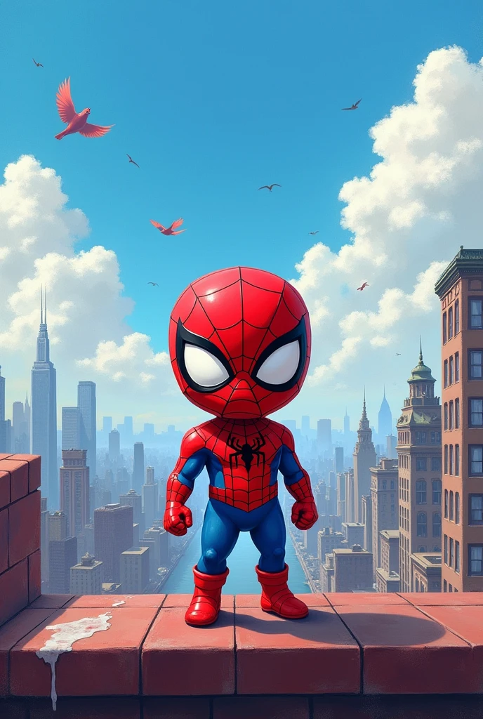 make a small spiderman by painting 