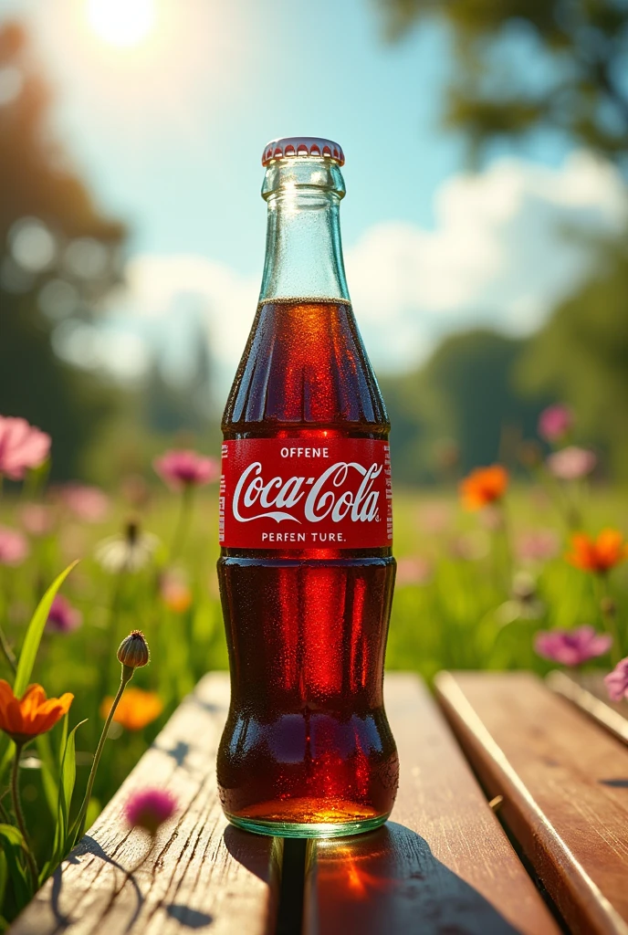 a bottle of ice cold Coca-Cola