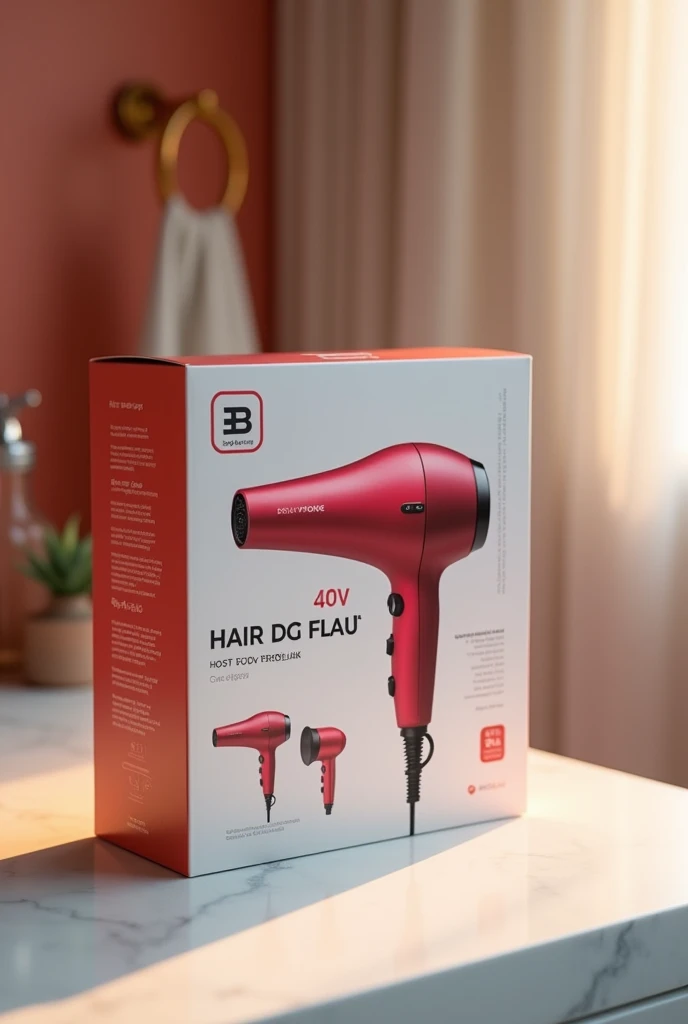 I want a picture of a hair dryer box without a handle