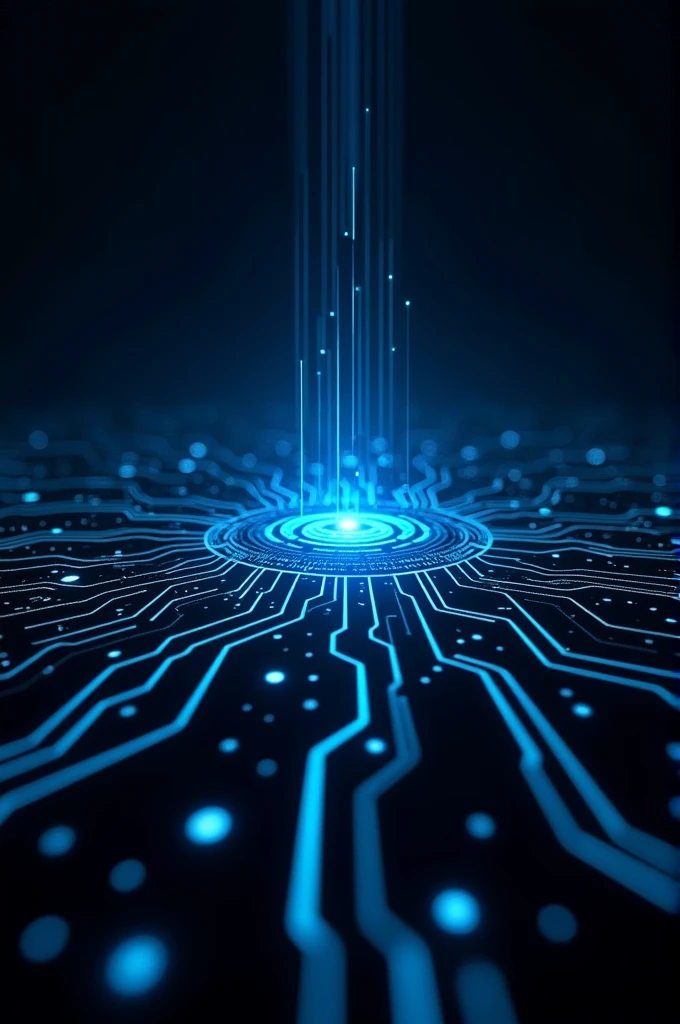 Blue technology lines with black background, illuminaty technology