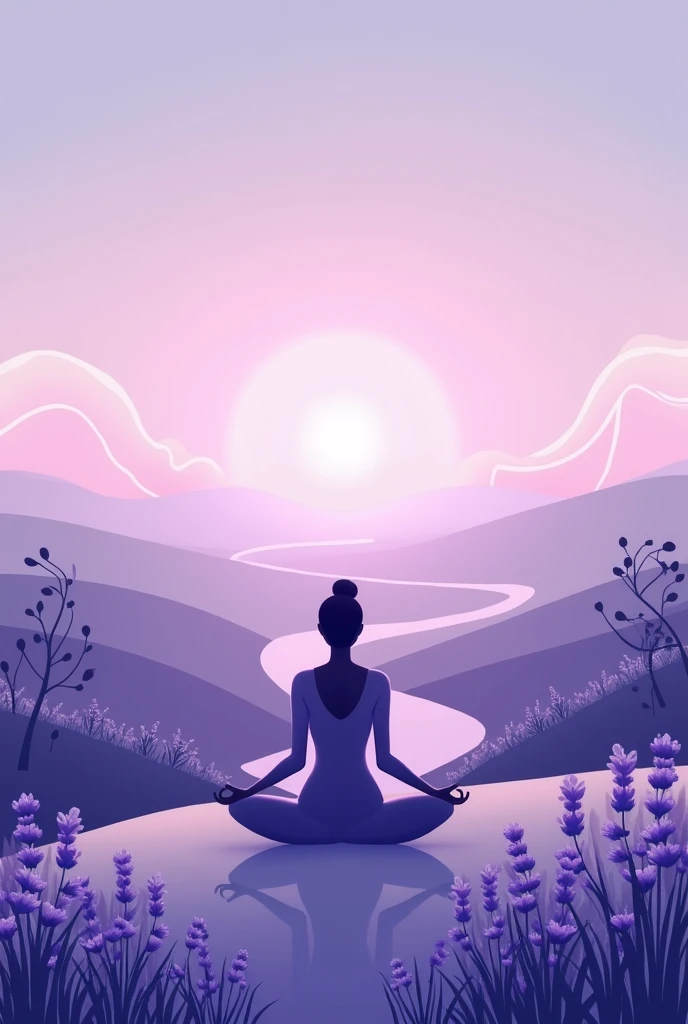 image acceuil site sophrologie, ton violet, dessin 
