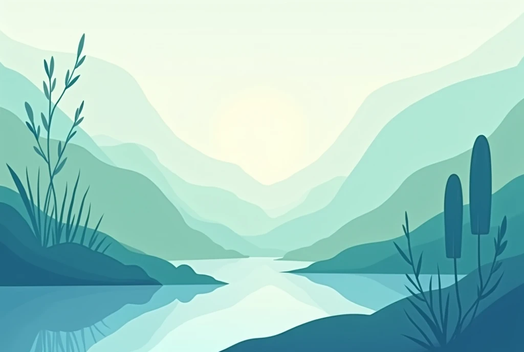 
image acceuil site sophrologie, ton bleu vert, dessin graphism, nature, without human